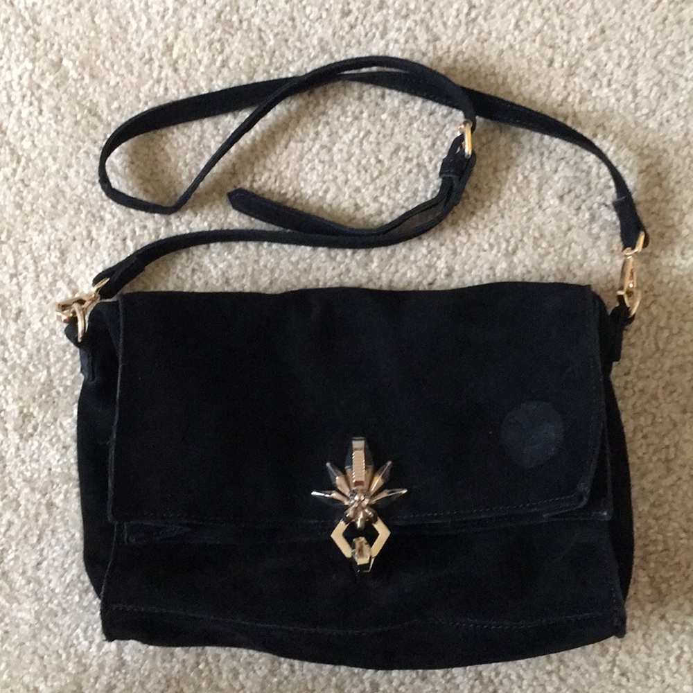 Zara TRF Split Suede Crossbody Bag